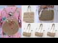 Amazing Reuse ideas Waste material into Fashion Bag | Jute craft ideas