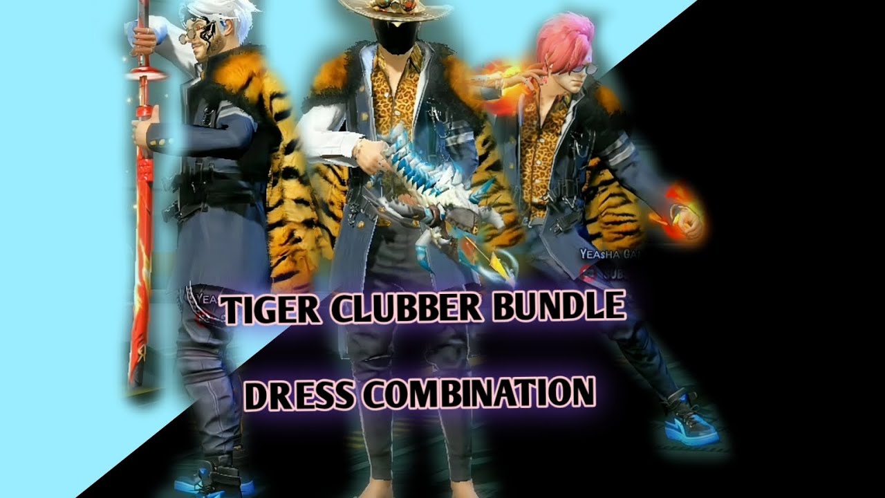 TOP 5 BEST  TIGER CLUBBER  BUNDLE COMBINATION GARENA FREEFIRE Yᴇᴀsʜᴀ Gᴀᴍᴇʀ