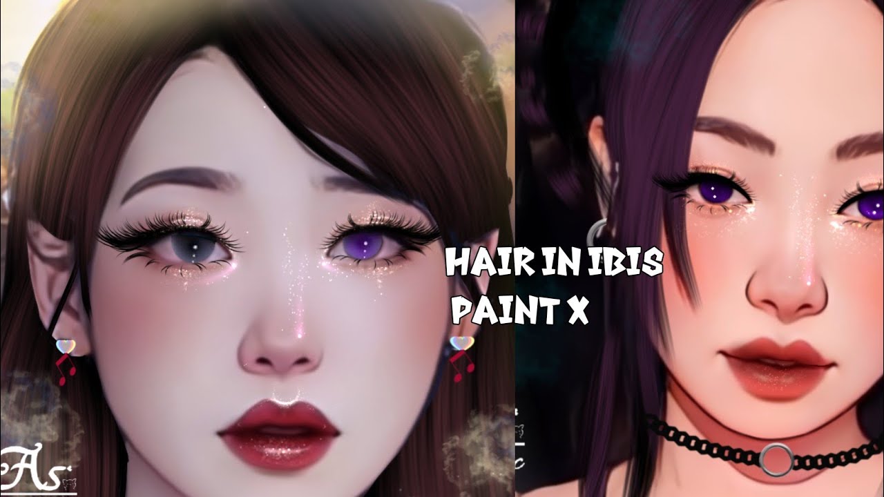 How to make hair in ibis paint x for beginners - YouTube