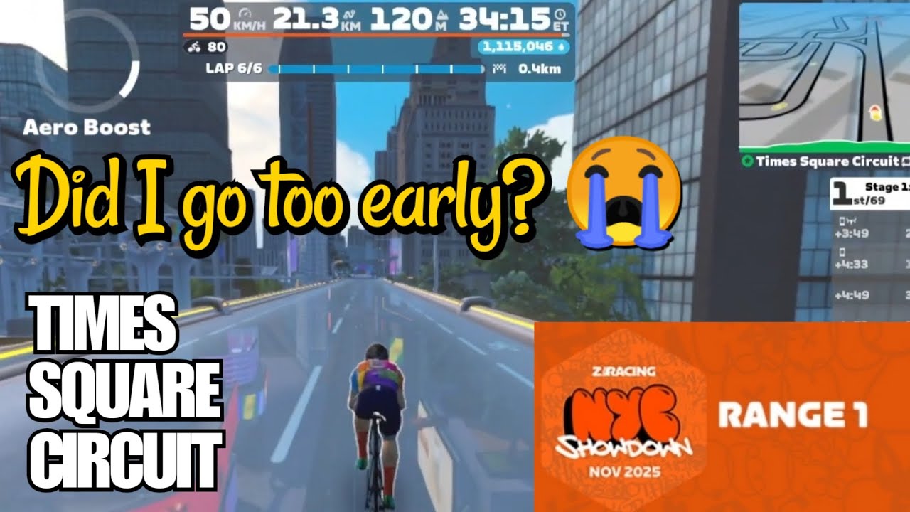 Daddy Doy races ZWIFT NYC Showdown Stage 1: Times Square Circuit (6 laps)