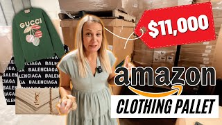 We Spent $450 on a HUGE Pallet of Amazon Clothing  Unboxing $11,000 in MYSTERY Items!