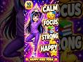 Kaia's Happy Calm Focus Strong Yoga 💛 | 10 Min Yoga for Kids | Happy Kids Yoga #shorts