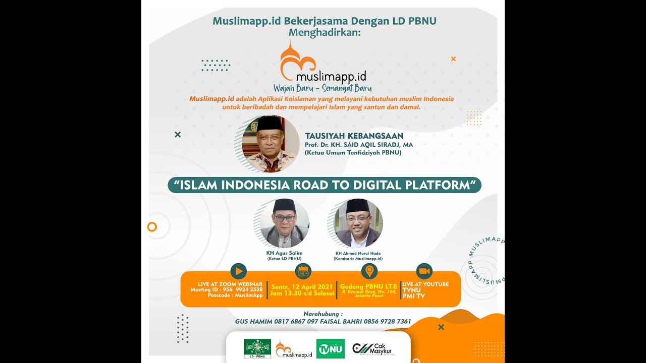 Tausiyah Kebangsaan dan Launching Wajah Baru muslimapp.id "Islam Indonesia Road To Digital Platform"