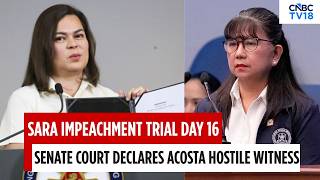 Sara Duterte Impeachment | OVP Confidential Funds Row: Gina Acosta Declared Hostile Witness | N18G