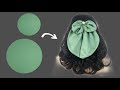 🙄 How to Make/DIY a very Cute Hair Band from only One Circle Shape🌷