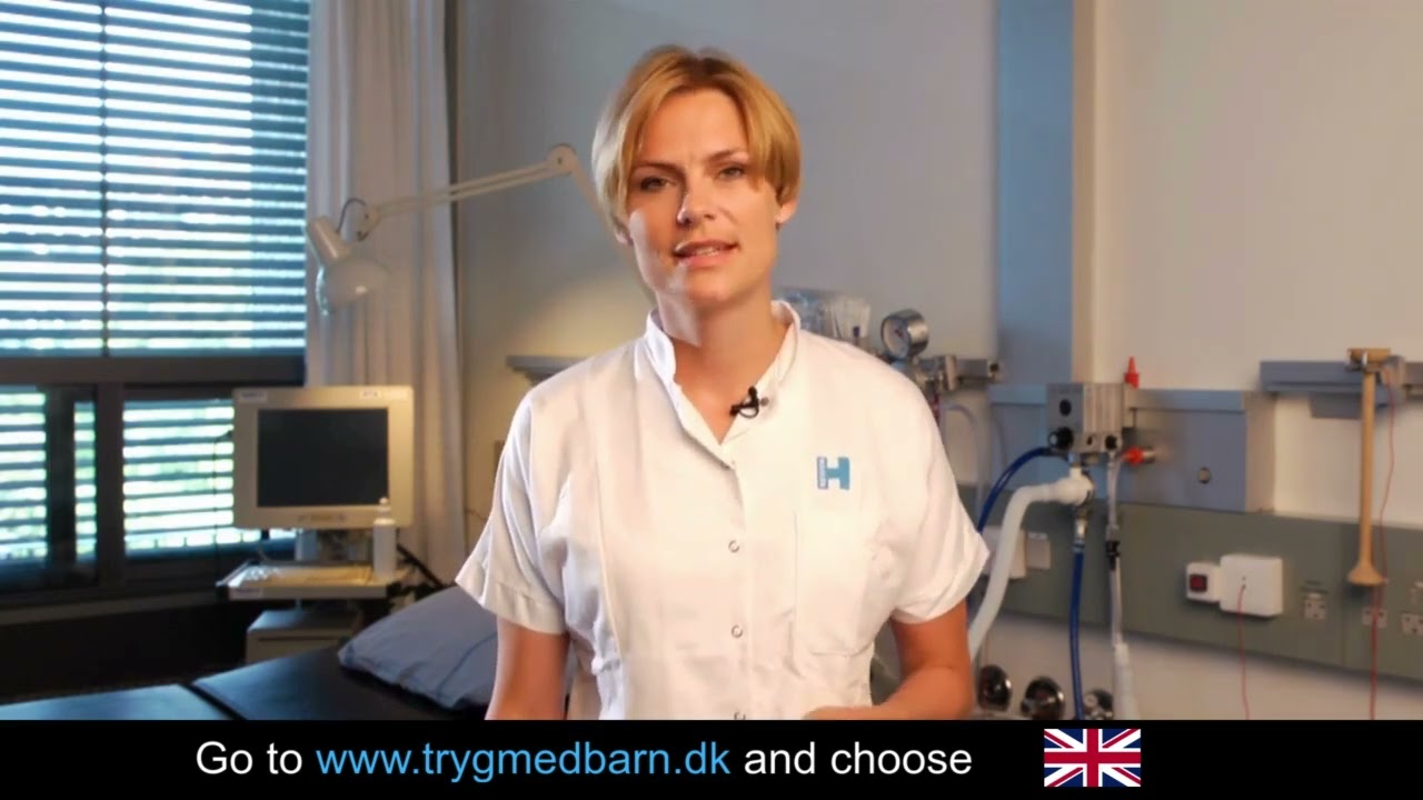 Go to www.trygmedbarn.dk and choose: English