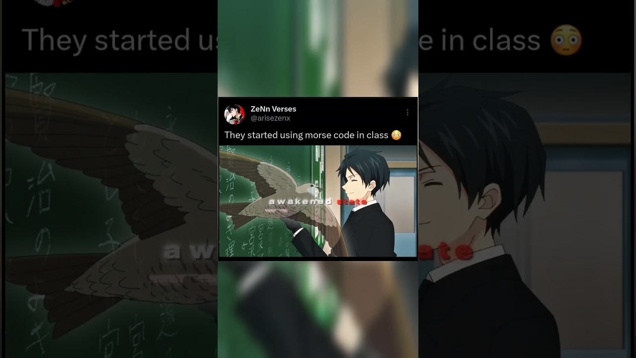 They started using morse code in class 😳