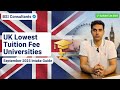 UK Lowest Tuition fee Universities September 2025