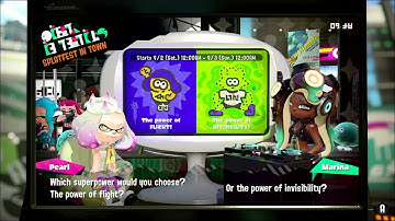 Splatoon 2 Splatfest #3 Intro (Flight vs Invisibility)