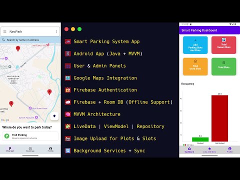 Online Parking App in Android Studio | #collegeproject #androidstudio #java #firebasedatabase