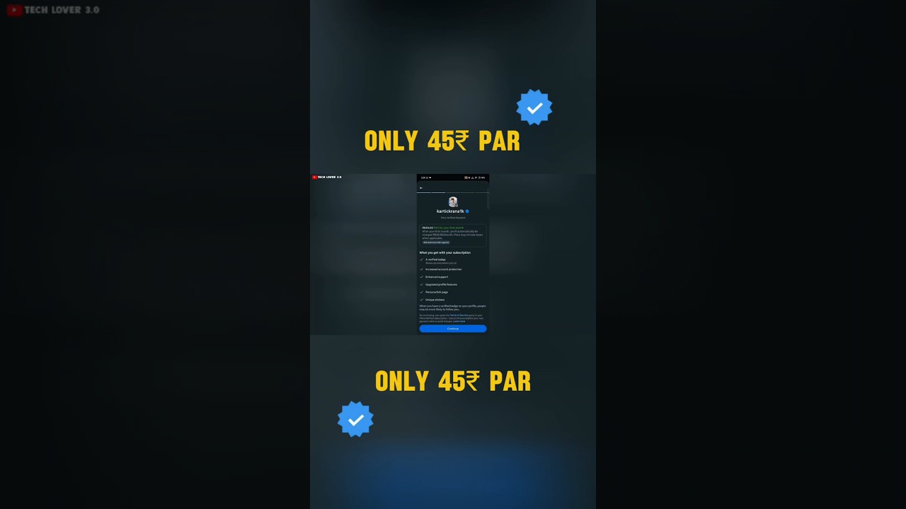 Instagram Blue Tick Only 45₹ / Instagram Big Update | Meta Verified Standard 