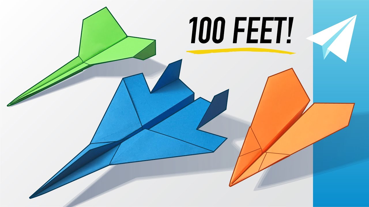 How To Make 3 EASY Paper Airplanes That Fly Far Best Planes In The 