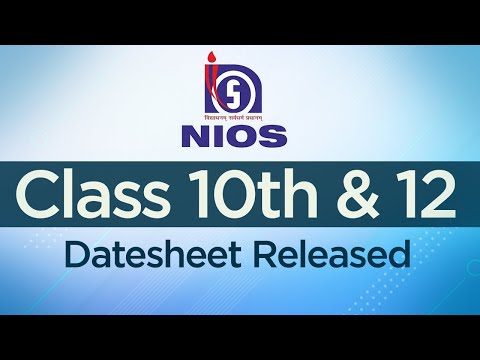NIOS datesheet for Class 10th & 12th board exams 2020 released