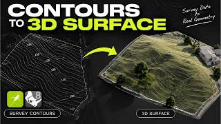 Turn Survey Contours Into a 3D Surface | Grasshopper for Rhino Parametric Script Tutorial