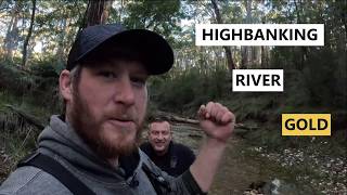 Highbanking Victorian Gold In The River