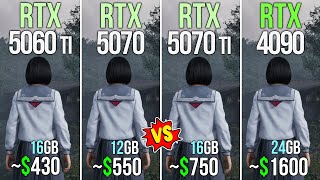 RTX 5060 TI 16GB vs RTX 5070 vs RTX 5070 TI vs RTX 4090 - Test in 20 Games | 1080p | 1440p | 4K
