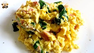 SPINACH & HAM SCRAMBLED EGGS RECIPE