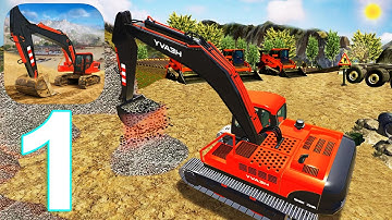 Construction Excavator Game 3d Gameplay Walkthrough Part 1 (IOS/Android)
