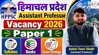 HPPSC Assistant Professor Paper 1 ll Himachal Pradesh Assistant Professor 2026 ll Ashish Tiwari 