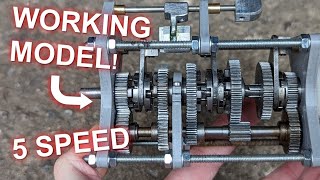 Making a  working model five speed gearbox in 1/5 scale