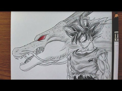 Como desenhar Goku e Shenlong || Tutorial de desenho a lápis de Dragon Ball