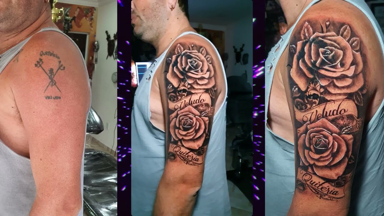 Tattoo Cover up Rosas - YouTube