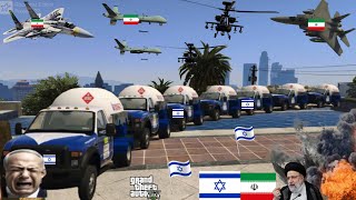 Irani Fighter Jets on Israeli Military Gas Supply Convoy and Destroyed it - GTA 5