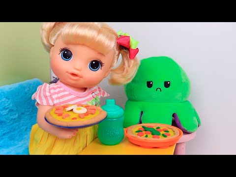 BABY ALIVE E SEU POLVINHO DO HUMOR COMEM PIZZA!