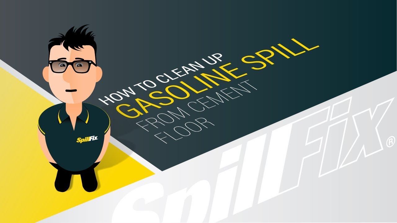 how to clean up spilled gasoline