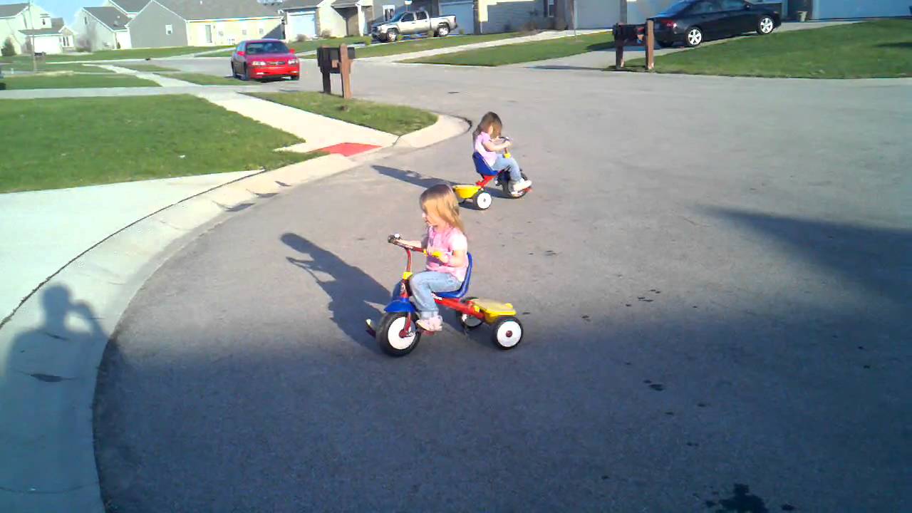 Kids riding trikes YouTube