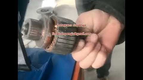 Cut off the copper wire of rotor commutator, the first procedure of dismantling starter rotor.