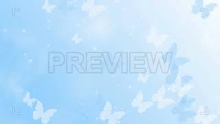 Light Blue Background With Butterflies Stock Motion Graphics screenshot 2