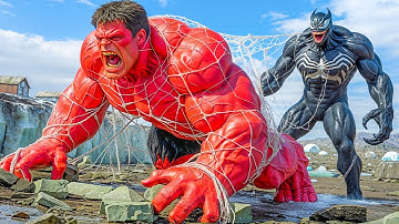 RED HULK vs VENOM EPIC BATTLE! However,  HULK Unexpected SAVE Changes Everything!