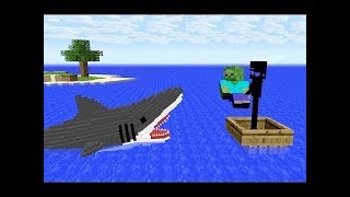 Monster School: Shark Attack - Minecraft Animation Jaws Movie Resimi