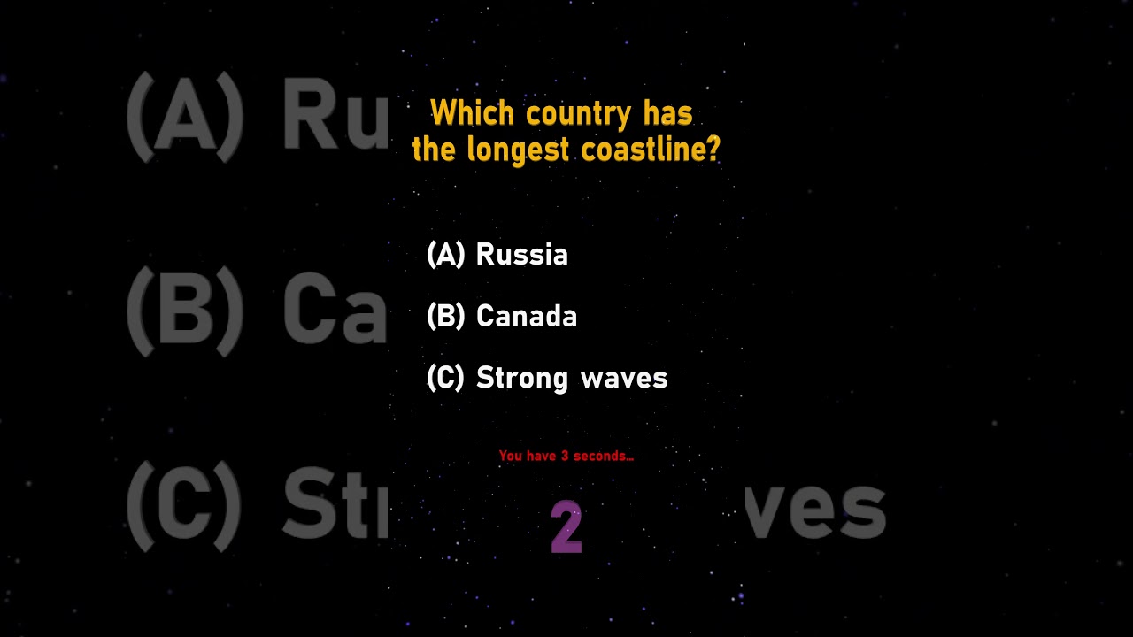 “Which Country Has the Longest Coastline?” | Geography Quiz Shorts  