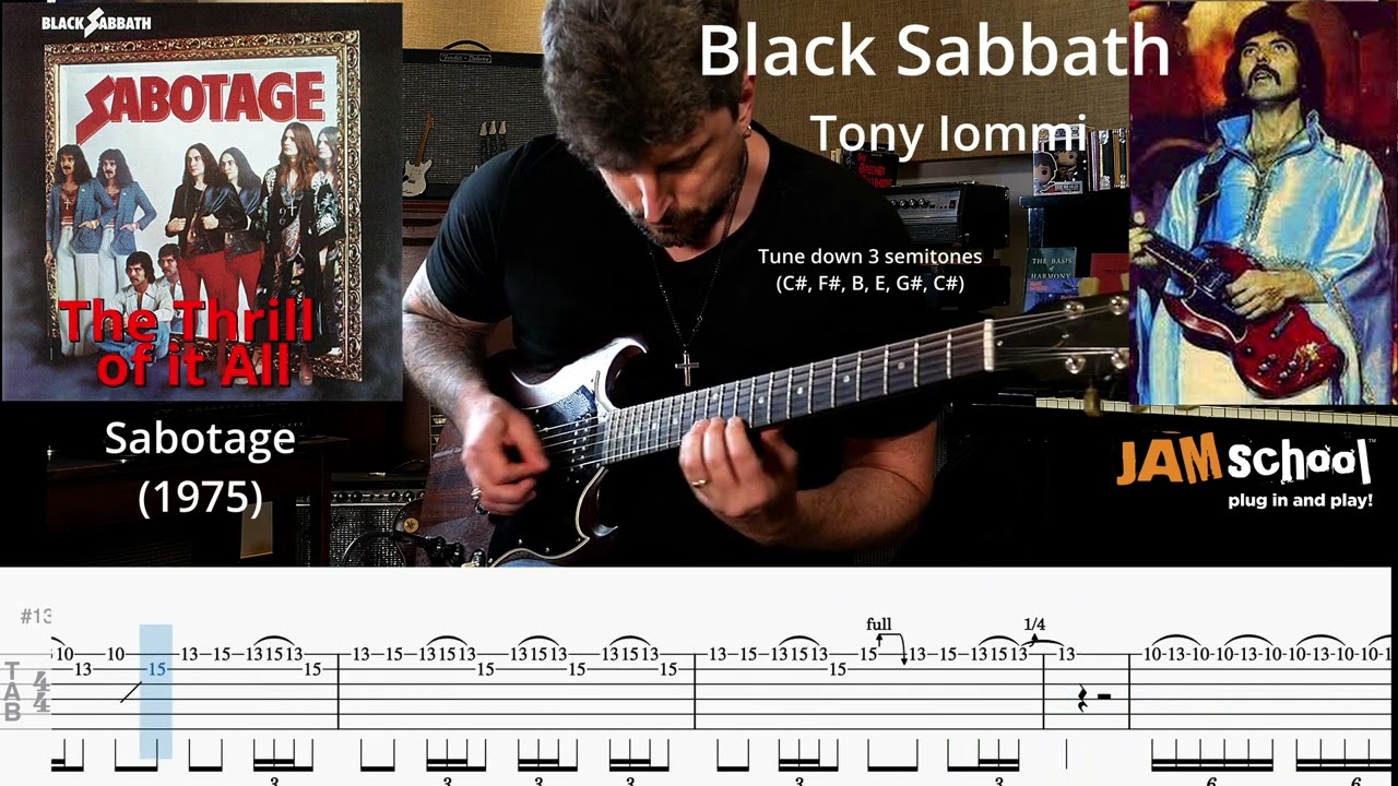 Black Sabbath The Thrill of it All Tony Iommi Guitar Solo with TAB
