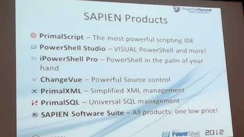 Sapien PowerShell Products - David Corrales - PowerShell Summit 2013