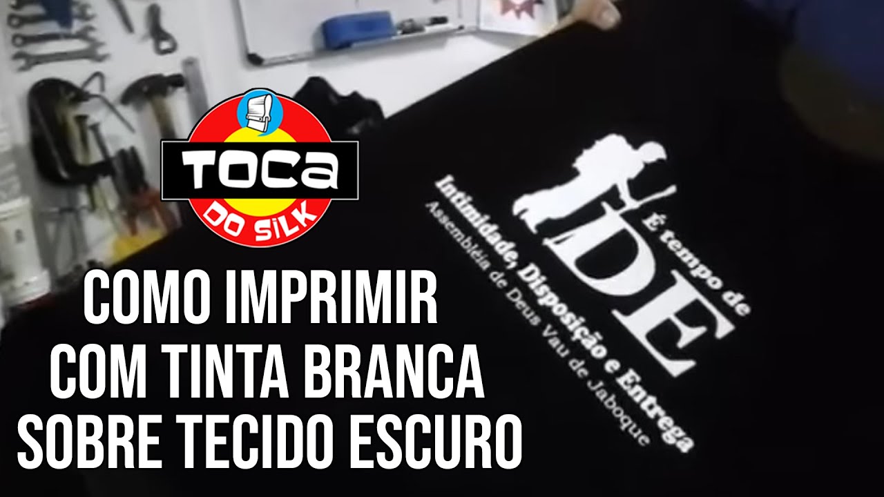 Como imprimir com TINTA BRANCA sobre TECIDO ESCURO em serigrafia ( Segredo Revelado)