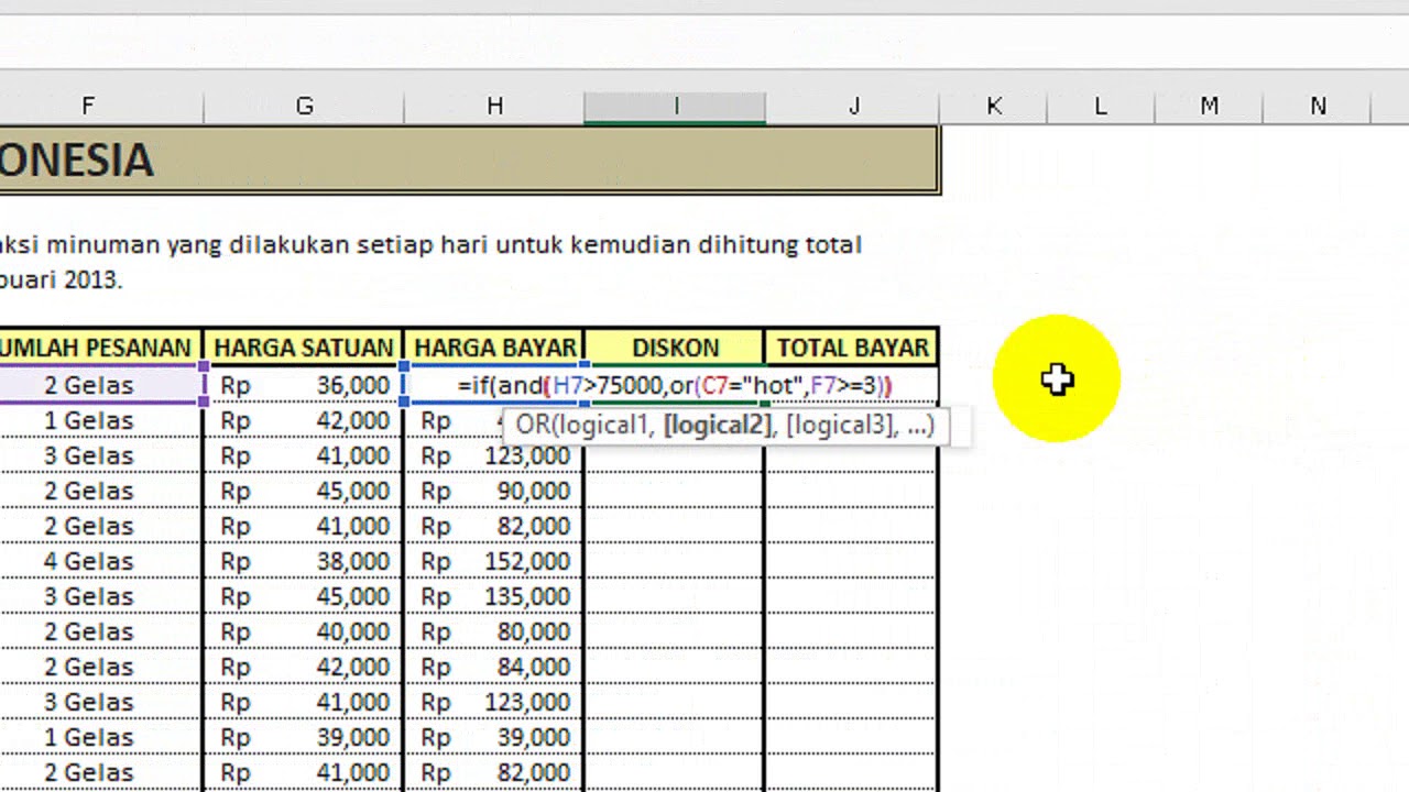 Rumus Sederhana Mencari Diskon If And Or