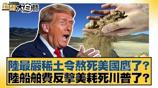 陸最嚴稀土令熬死美國鷹了？陸船舶費反擊美耗死川普了？【#新聞大白話】20251011-10｜#帥化民 #嚴震生 #徐弘庭