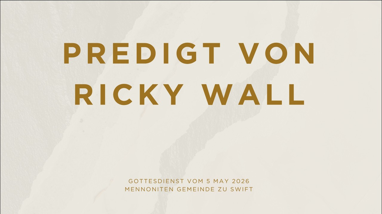 Predigt von Ricky Wall - YouTube