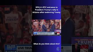 RFK Jr's EPIC entrance to President Trump's rally in Arizona after endorsing Trump.