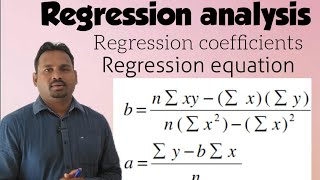 Regression analysis/Regression coefficients/ regression equation with numerical example.