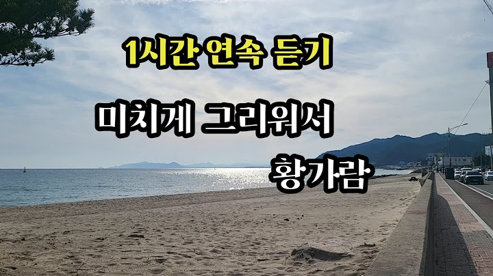 #미치게그리워서  #황가람 #1시간연속듣기 #가사있음 #후포바닷가