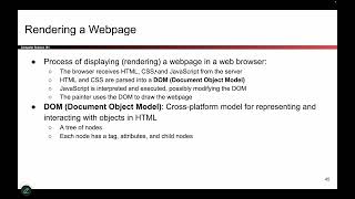 [WebSec1, Video 12] Rendering Webpages (Is Client-Side)