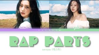 aespa Karina & Giselle - Rap Parts (2023 UPDATE) [Color Coded Lyrics]