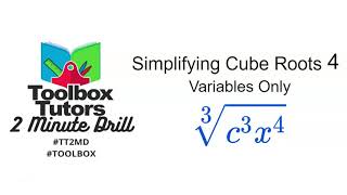 Simplifying Cube Roots Variables Only Example 4