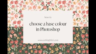 How to change the base colour in photoshop for patterns and surface design