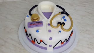 #Doctorcake #Doctor #Scrub #Stethoscope Doctor cake tutorial/Doctor cake design/Həkim tortu