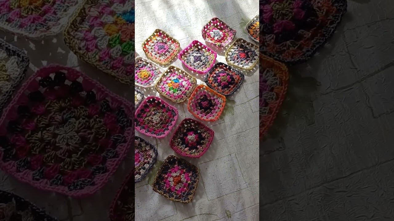 Косынка из бабушкиных квадратов